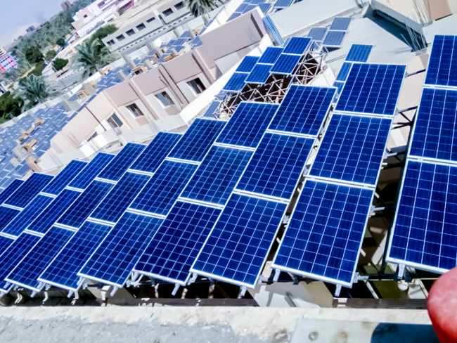 rooftop solar panels at New Valley Governorate